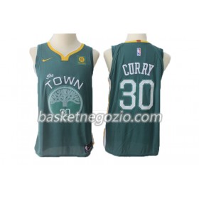 Canotte Uomo Golden State Warriors Stephen Curry 30 Nike 2017-18 Verde Swingman